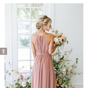 Revelry Eliza Faux Wrap Dress Size 8/First Kiss Pink